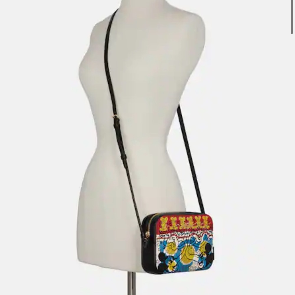Coach Disney Mickey Mouse X Keith Haring Mini Camera Bag
Gold/Chalk Black Multi - Picture 2 of 16